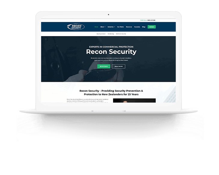 recon web design on computer